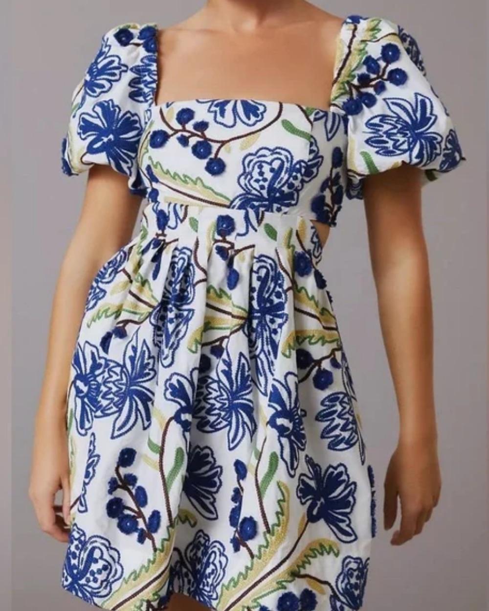 Anthropologie Puff Sleeve Dress — photo 2 of 3