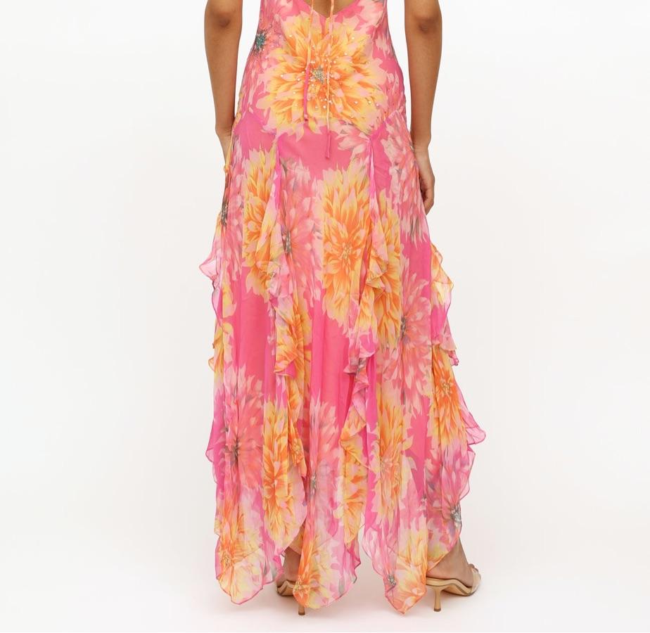 Vintage Silk Floral Dress   — photo 3 of 5