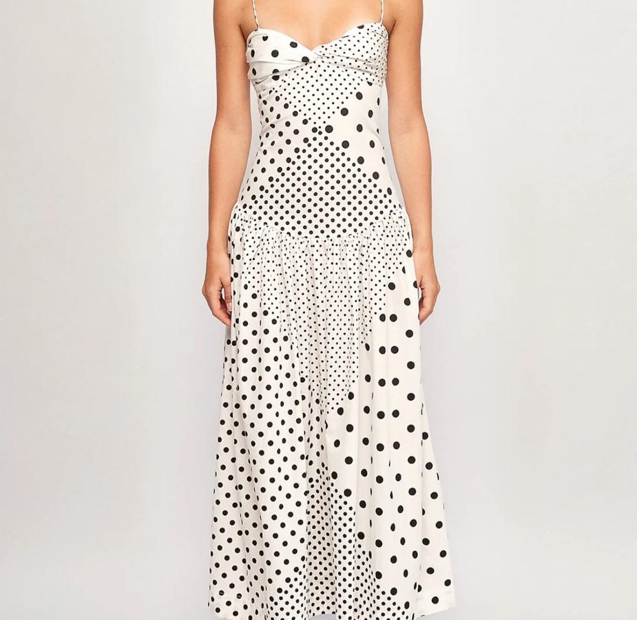 S/W/F FITTED MIDI POLKA DOT — photo 2 of 4