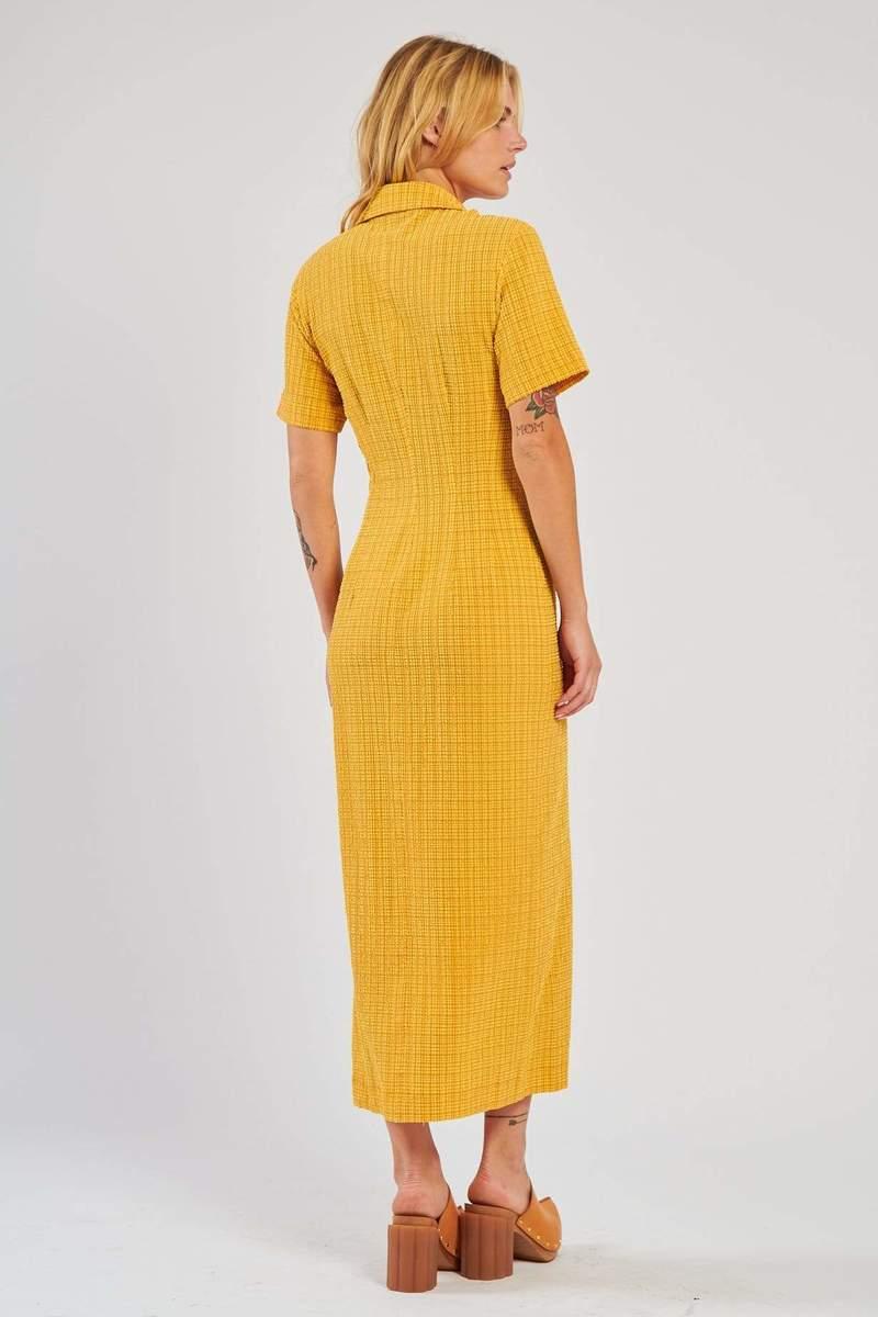 Nanushka | Sabri Yellow Button Up Dress — photo 2 of 2