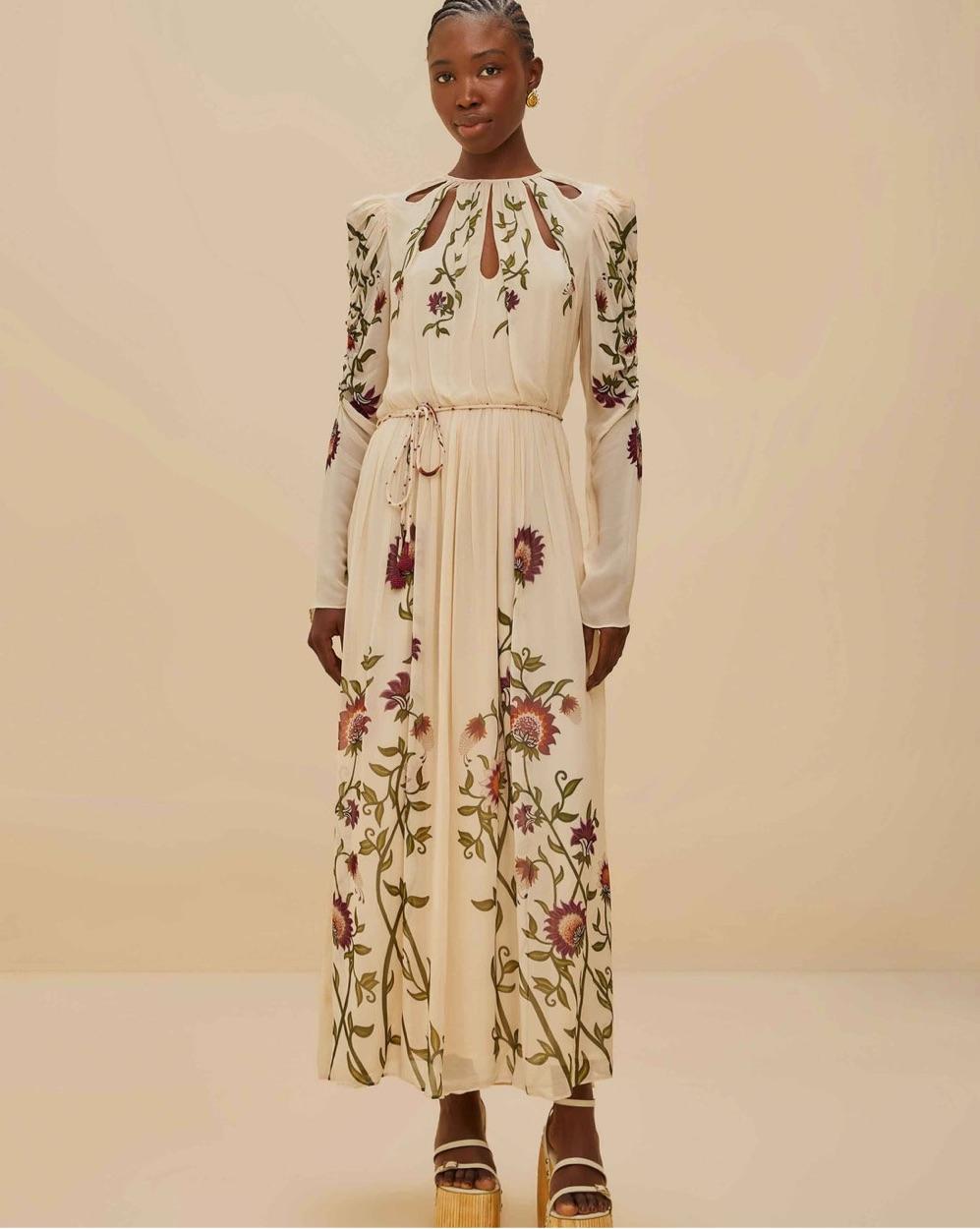 Farm Rio Floral Long Sleeve Dress — photo 1 of 3