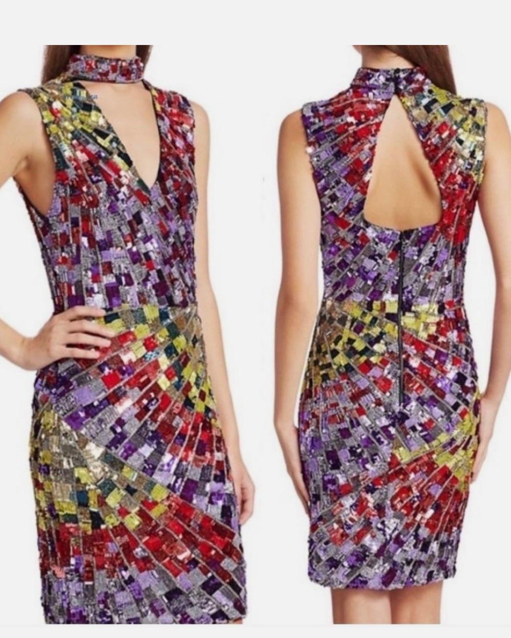 Alice + Olivia Sequin Beaded Mini Dress — photo 2 of 5