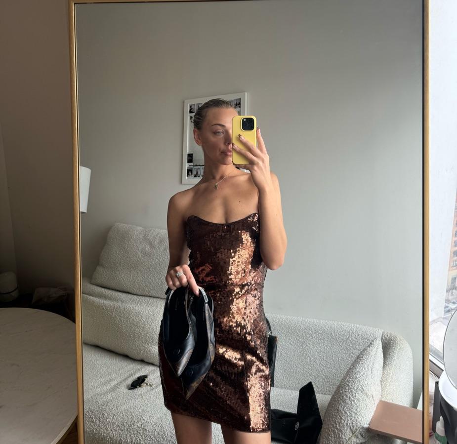 Brown Sequin dress  — photo 1 of 4
