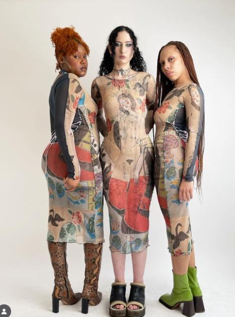 Artistic Sheer Midi Dress — photo 2 of 3