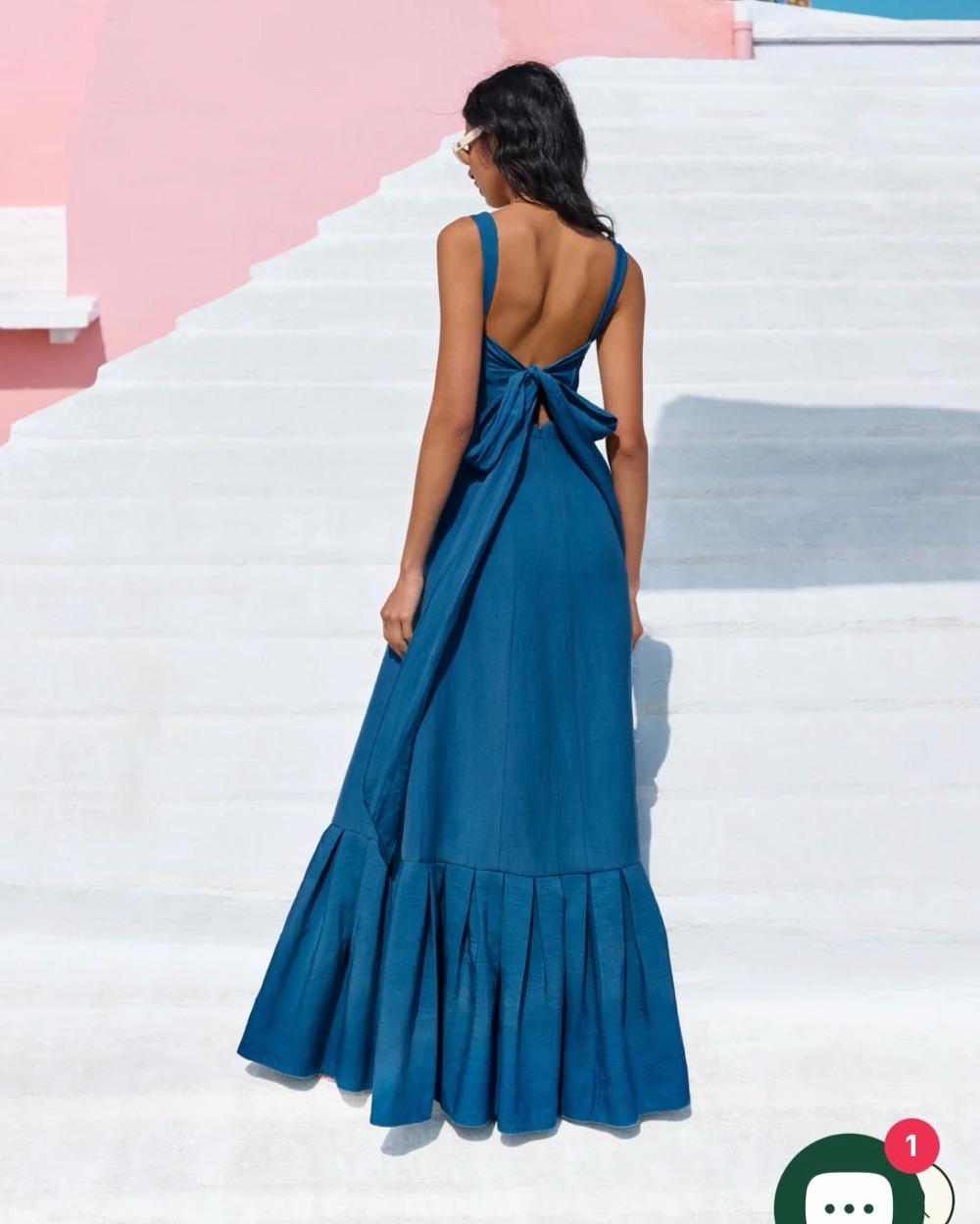 Couple Ocean Tie Back Gown — photo 4 of 5