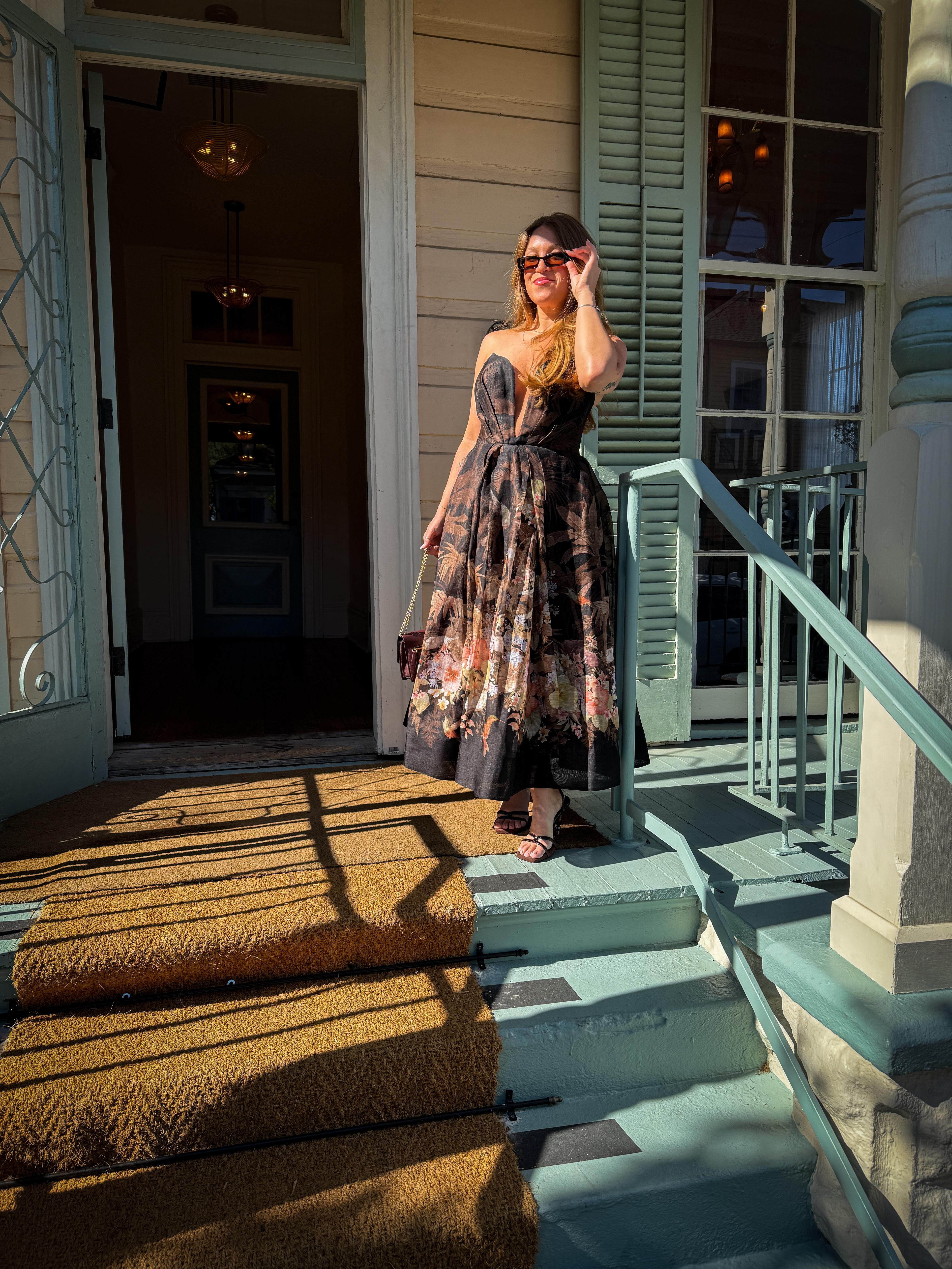 Strapless Floral Zimmerman Dress — photo 2 of 3