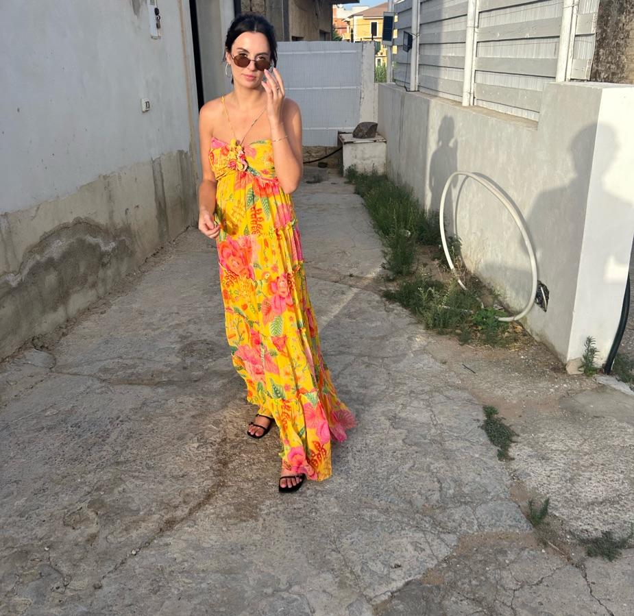 Farm rio yellow macaw bloom maxi dress  — photo 3 of 3