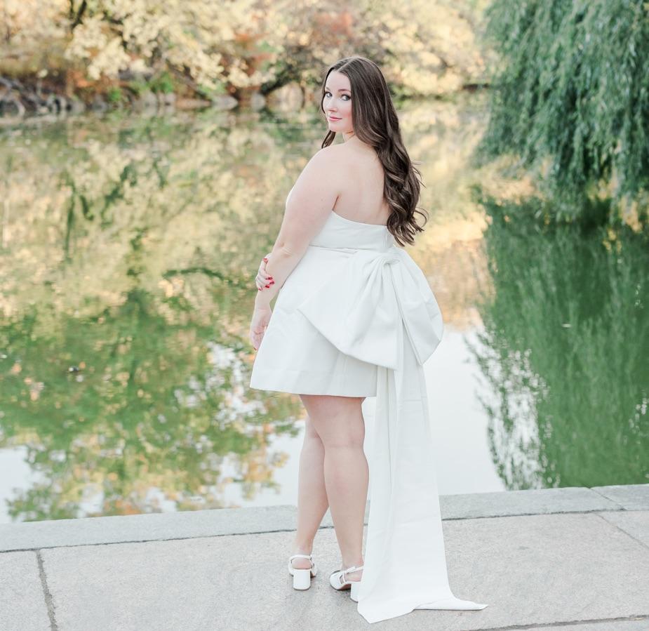 Anthropologie Bridal Bow Dress