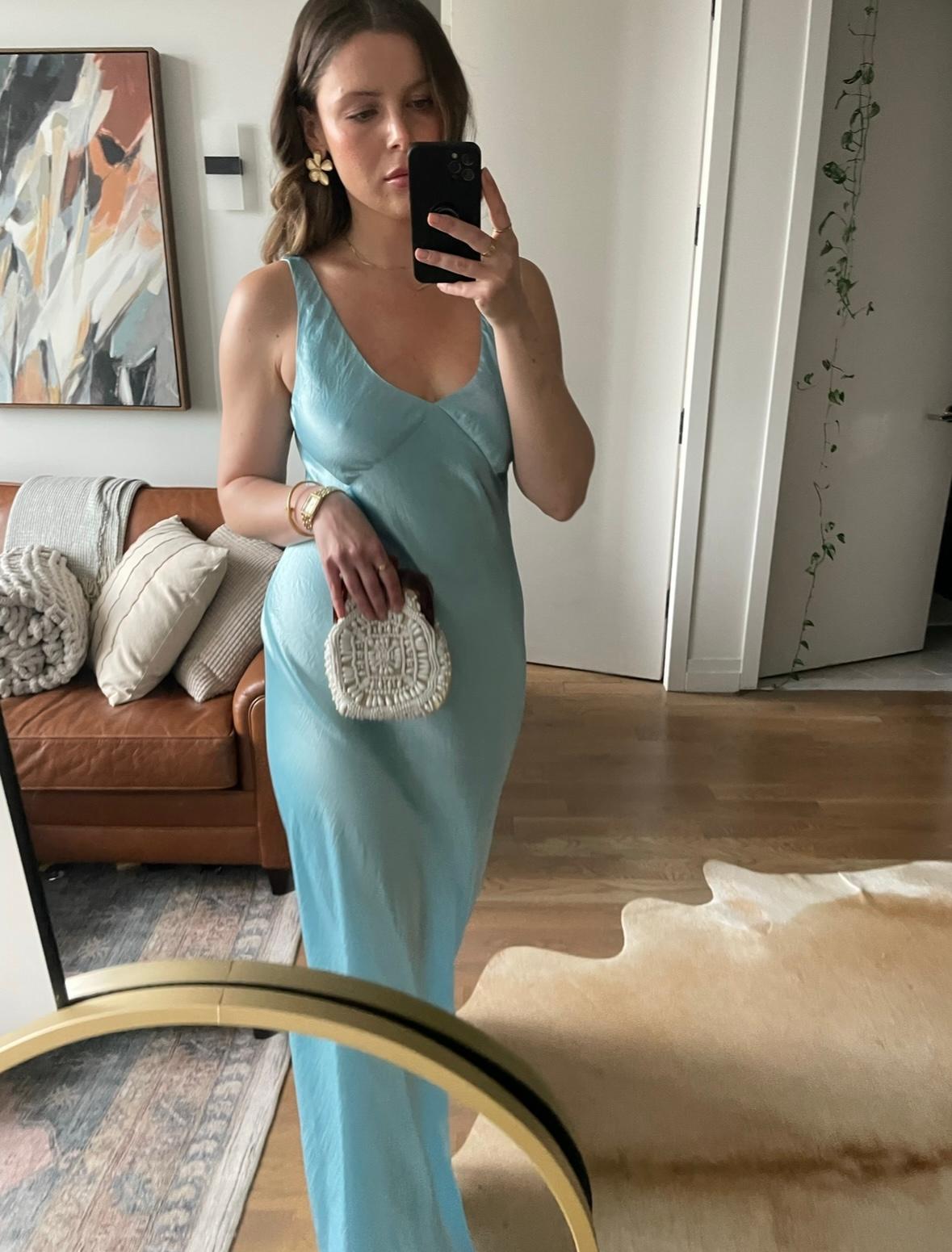 Blue Slip Dress — photo 3 of 3