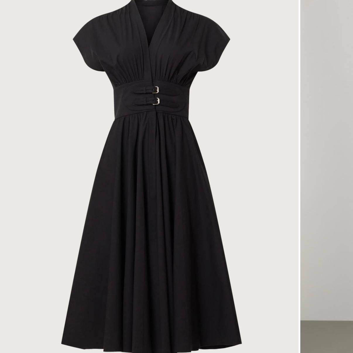 Alexis Jaden Black Belted Midi Dress — photo 2 of 3
