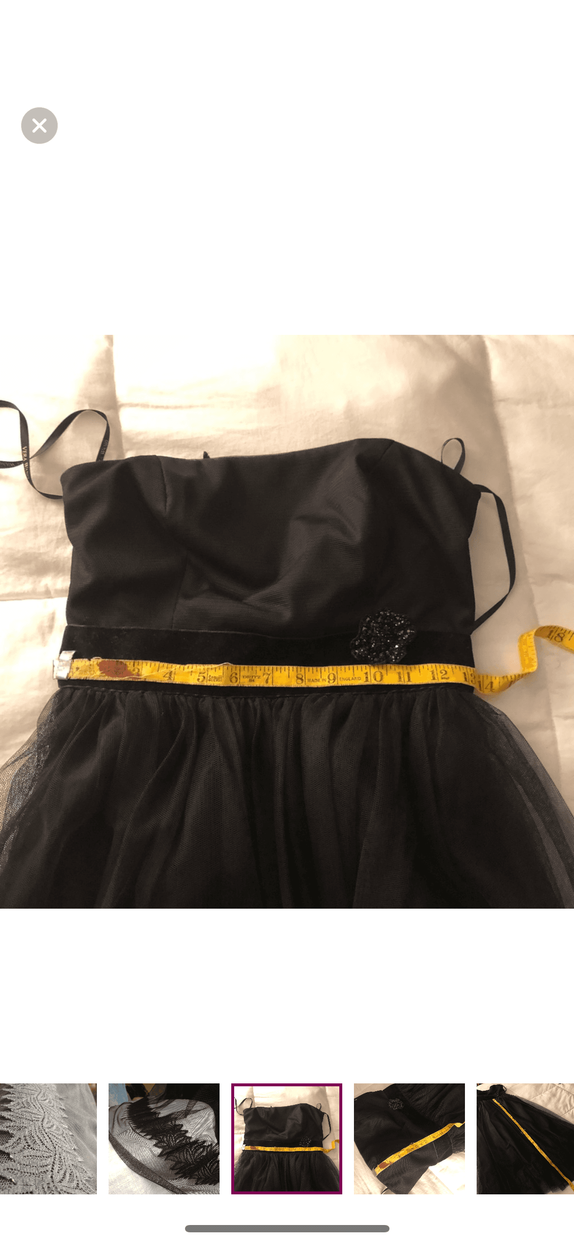 Vera Wang Tea Length Tulle Evening Dress — photo 4 of 5