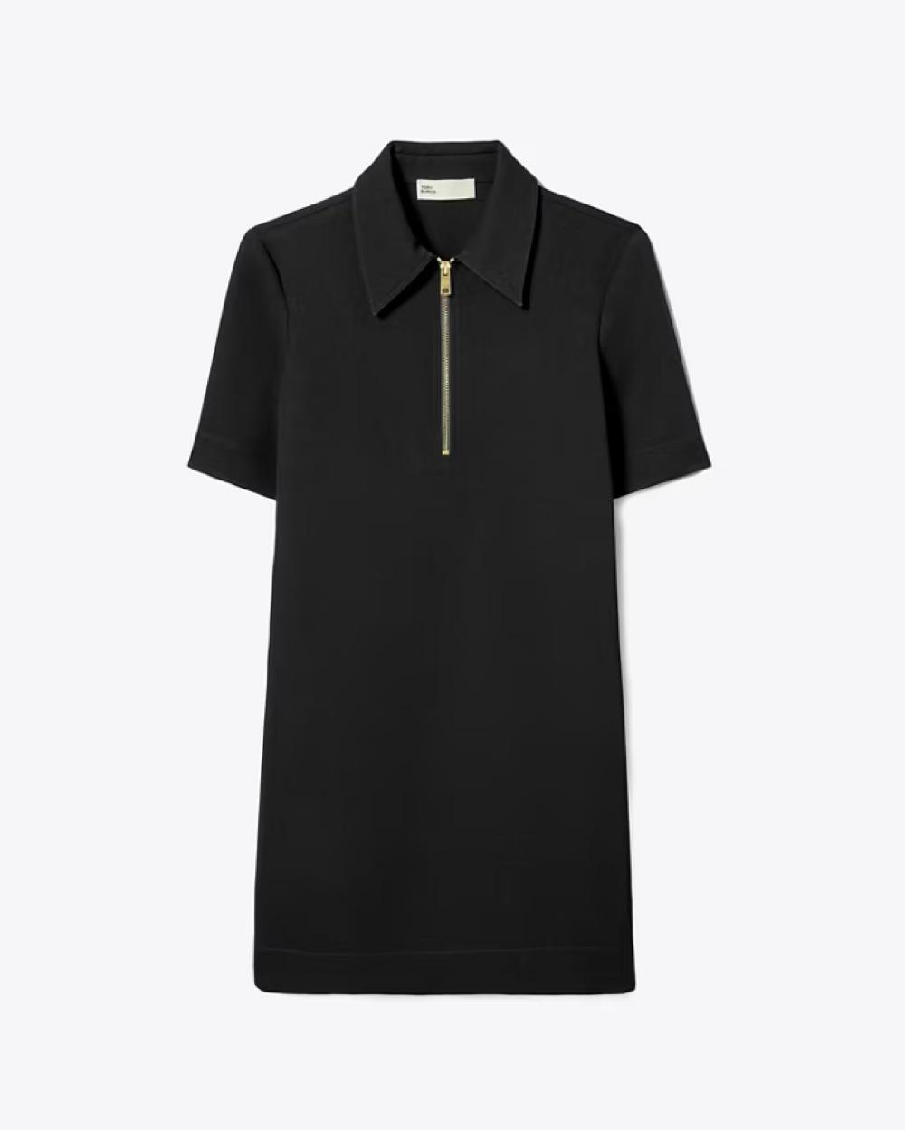 Tory Burch Black Crepe Polo Dress — photo 5 of 5