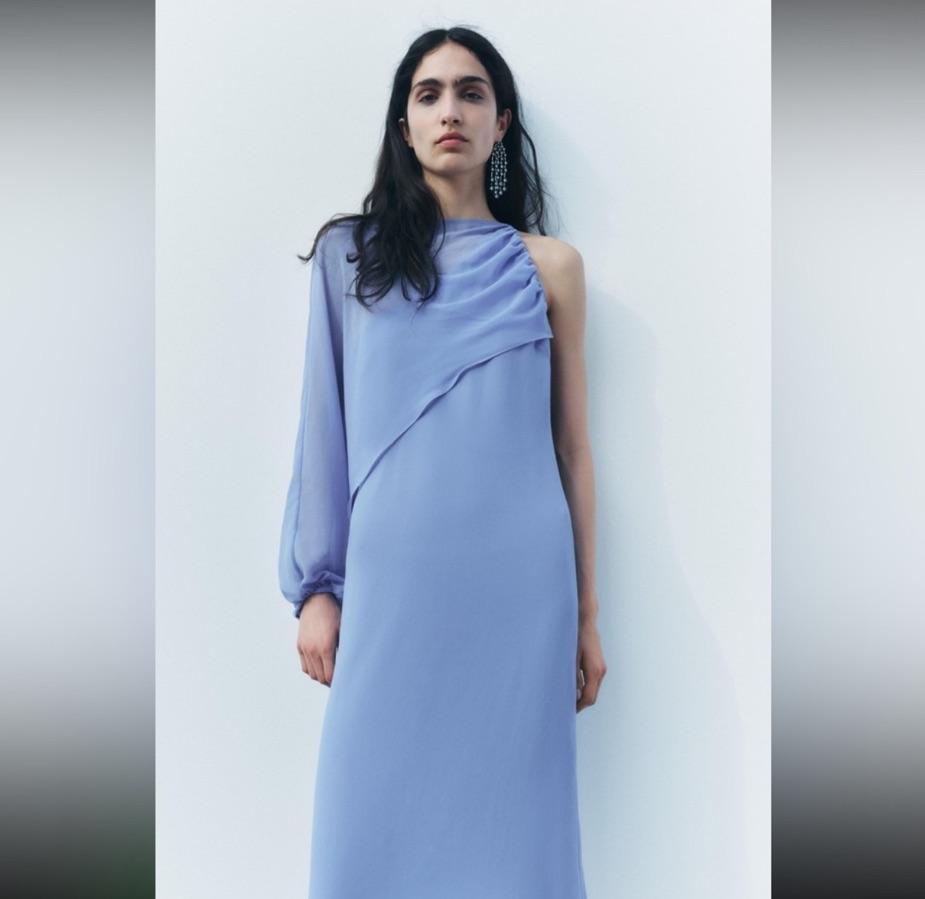 Zara Asymmetric Cape Dress  — photo 3 of 5