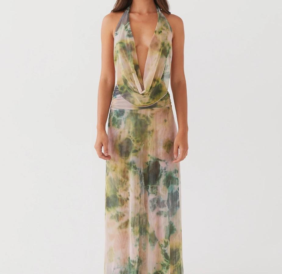 Elysia Mesh Maxi Dress