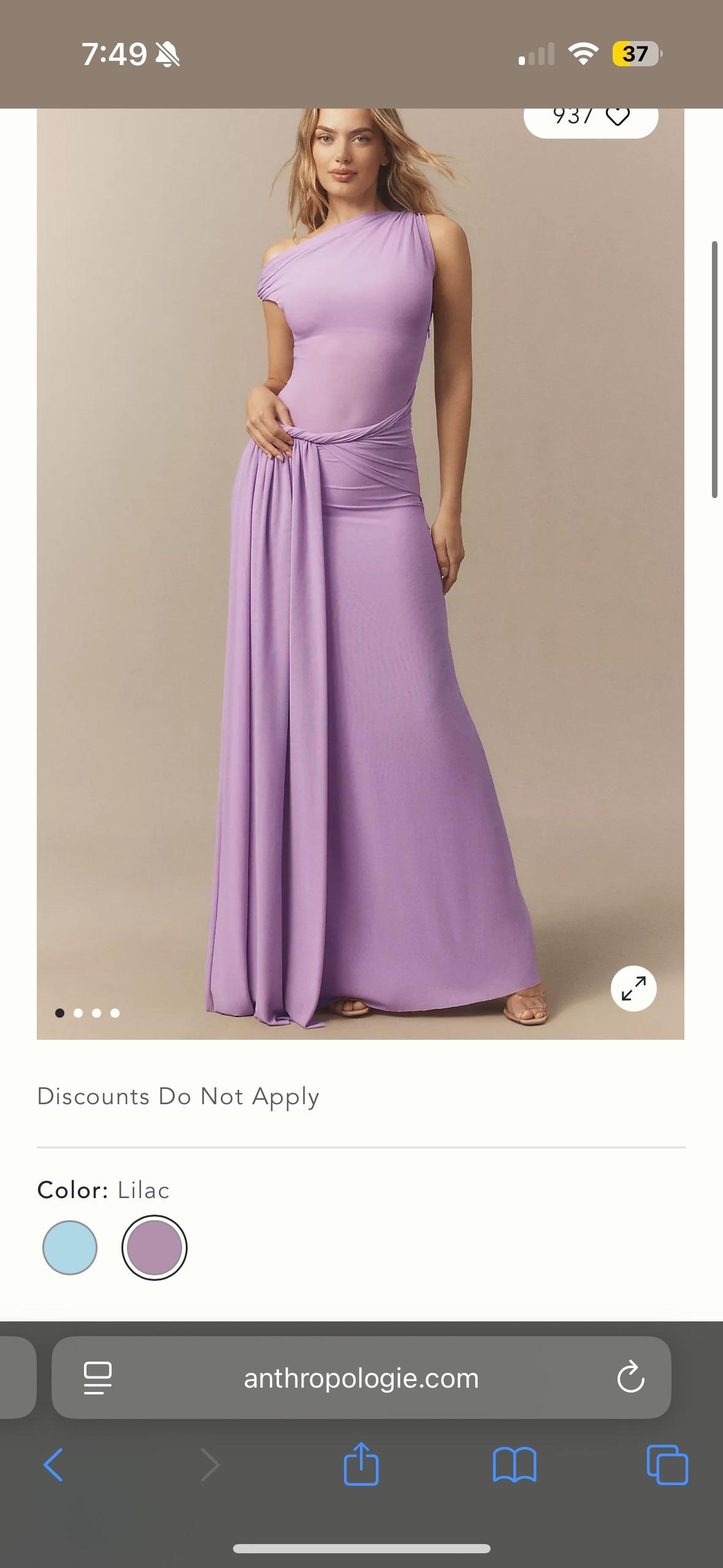 MISHA Sisal One Shoulder Twist Mesh Maxi — photo 2 of 3