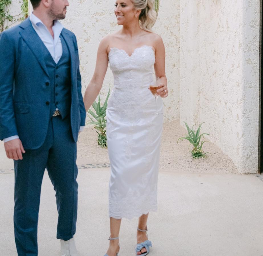 Vintage white midi dress