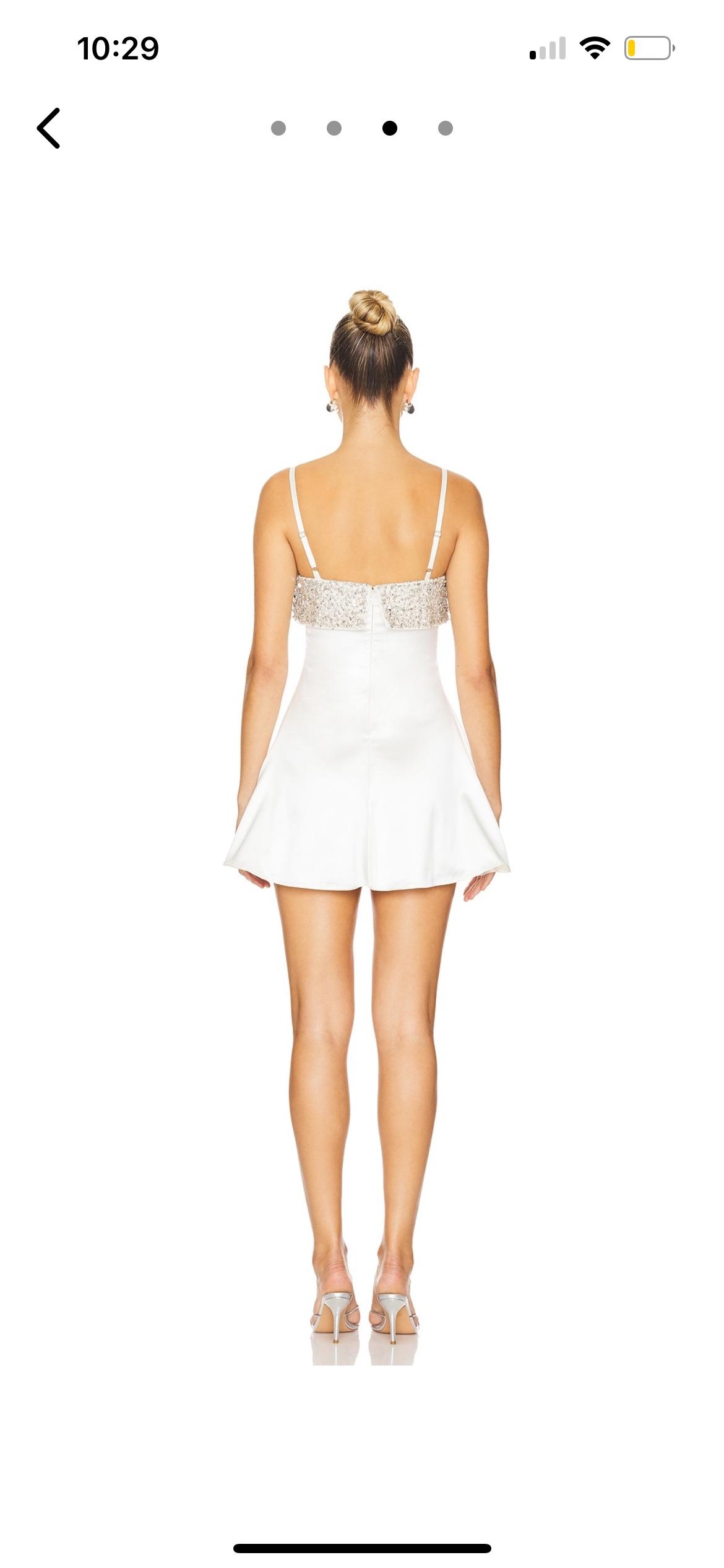 White Embellished Mini Dress — photo 3 of 5