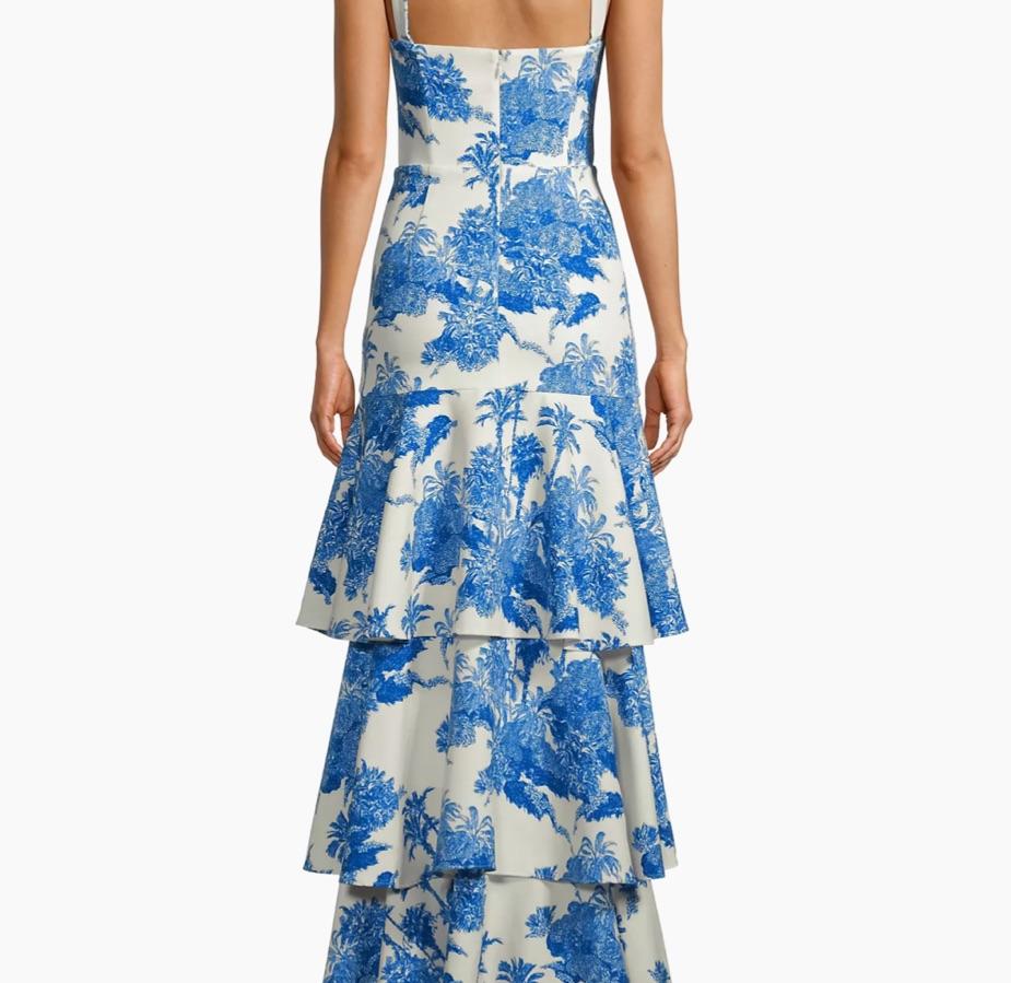 Mestiza Blue and White Gown  — photo 2 of 3