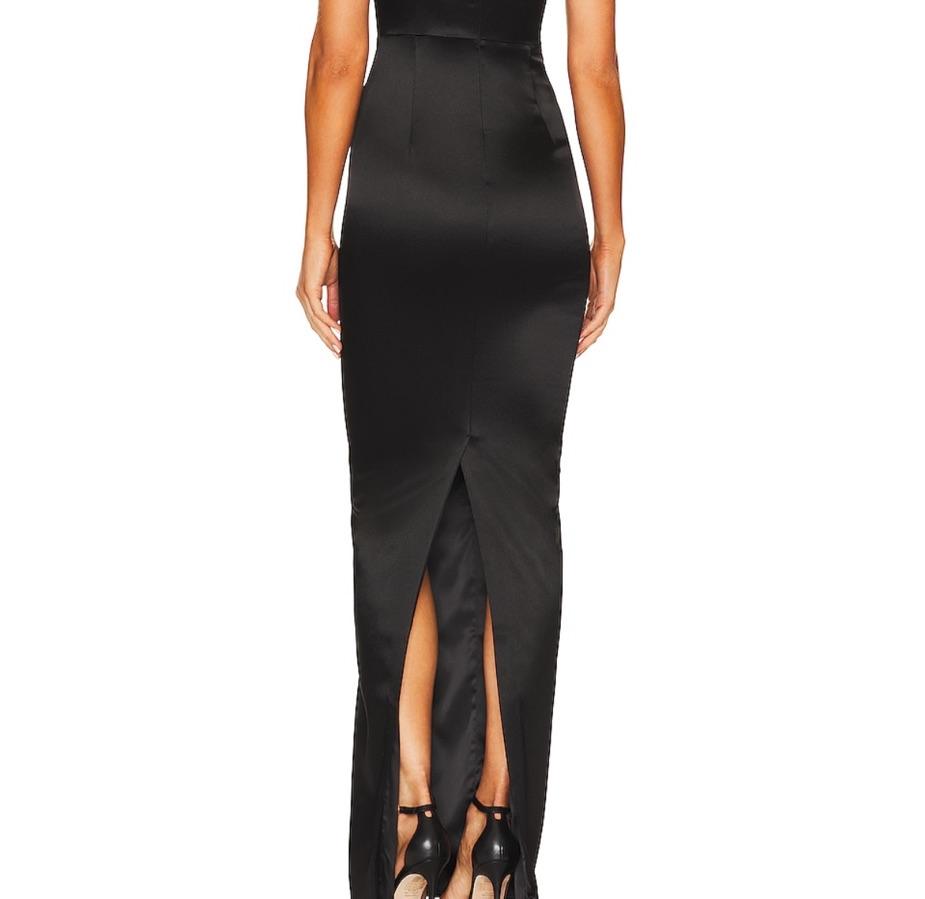 Black Satin SAU LEE Gown — photo 3 of 3