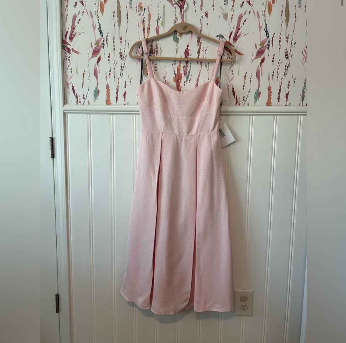 Pink Pleated Midi Dress — photo 4 of 5