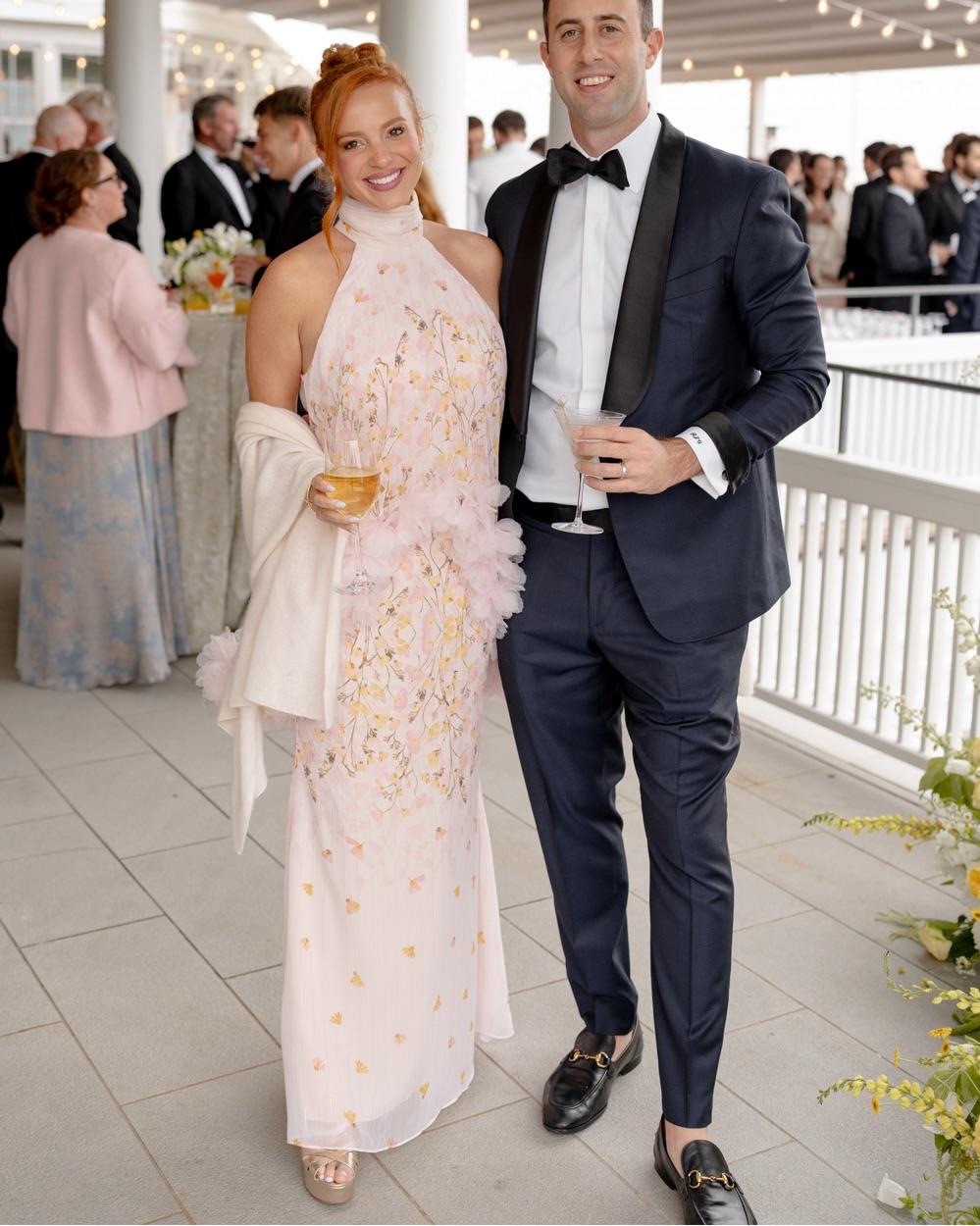 Elliat Floral Pink Halter Gown — photo 4 of 4