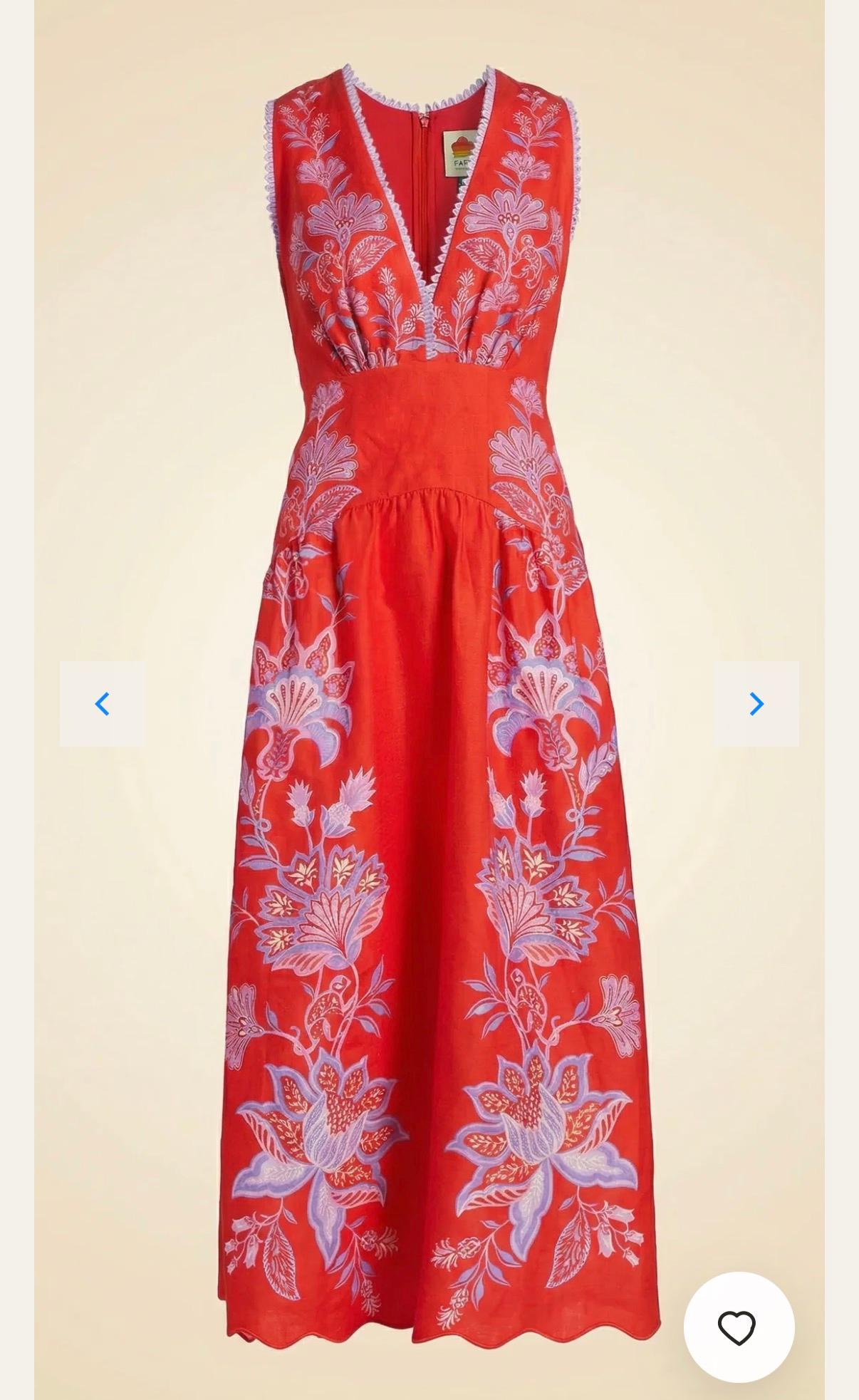 Porcelain Garden Linen Midi-Dress — photo 1 of 2