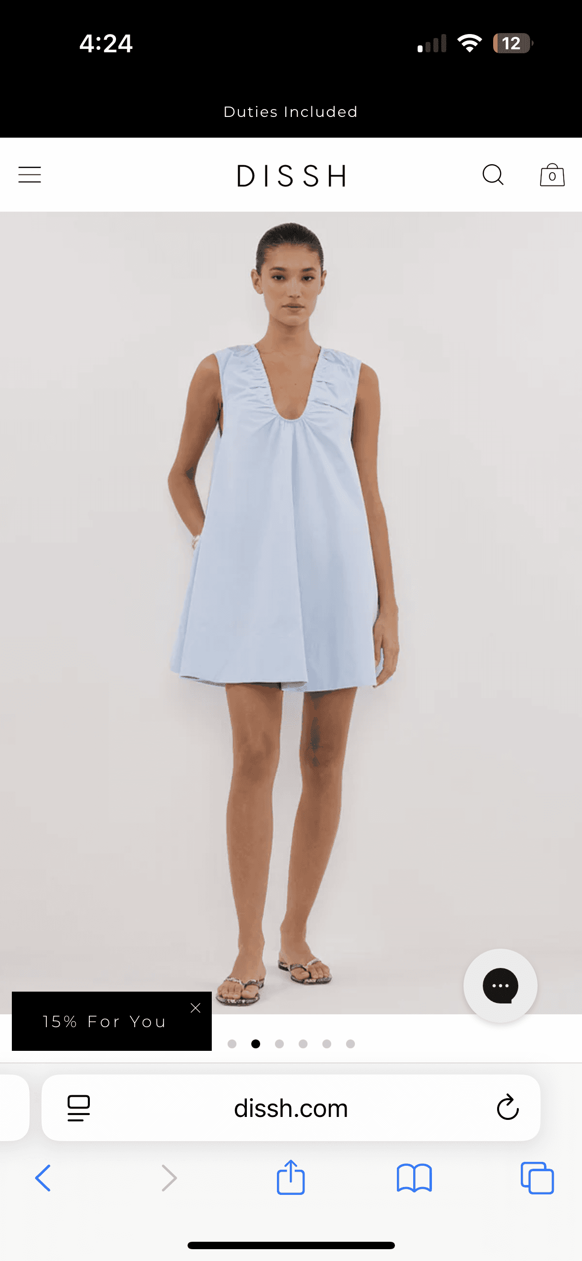 GABBY CORNFLOWER COTTON MINI — photo 2 of 4