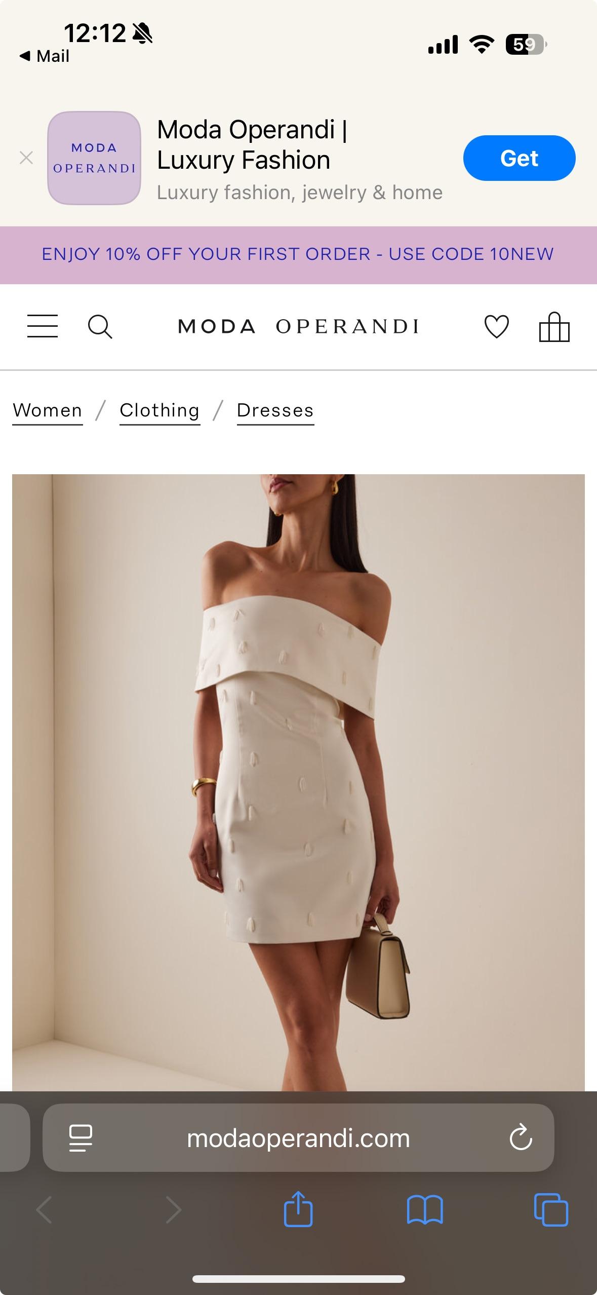 Off-Shoulder Ivory Dress