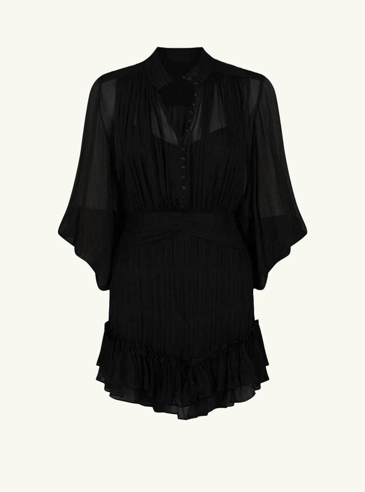Safira Button Up Ruched Mini Dress — photo 5 of 5