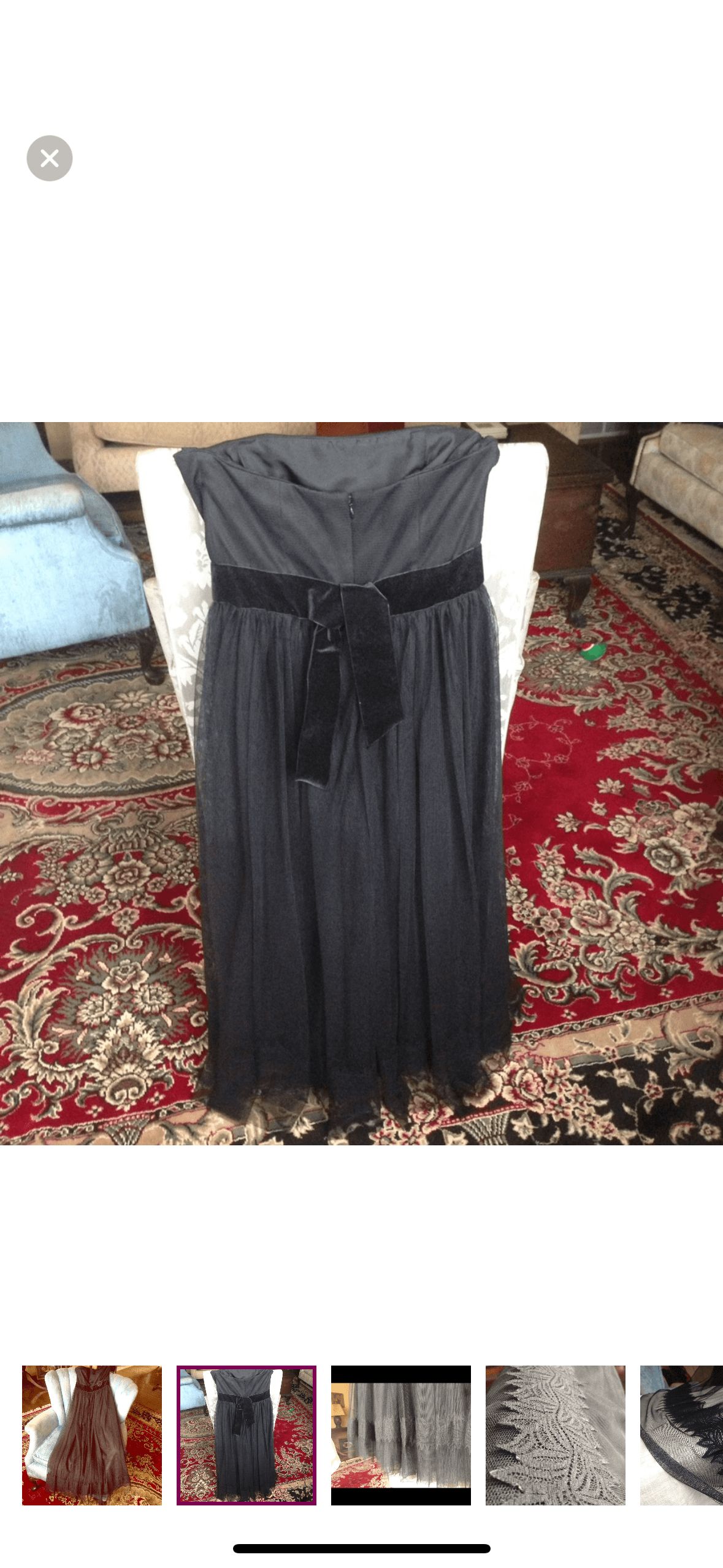 Vera Wang Tea Length Tulle Evening Dress — photo 2 of 5