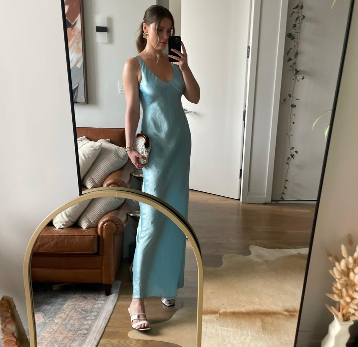 Blue Slip Dress — photo 2 of 3