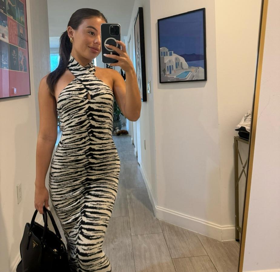 NA-KD maxi zebra print dress  — photo 2 of 4