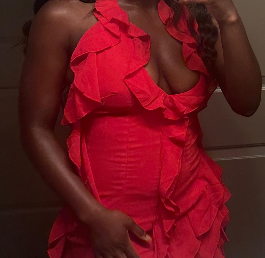 Red Chiffon Dress — photo 3 of 3