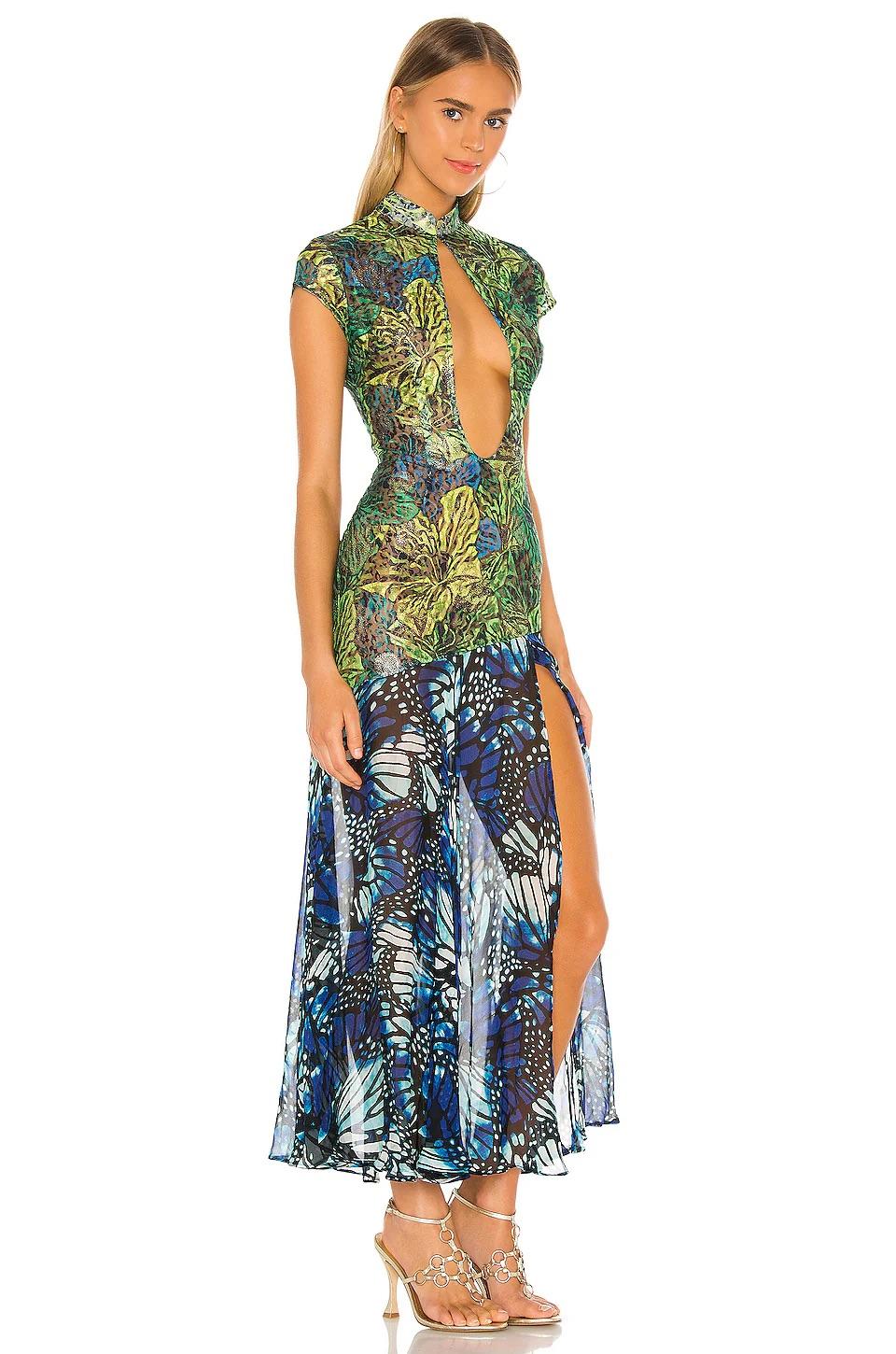 Kim Shui Qi Pao Deep V Neck Dress — photo 2 of 4
