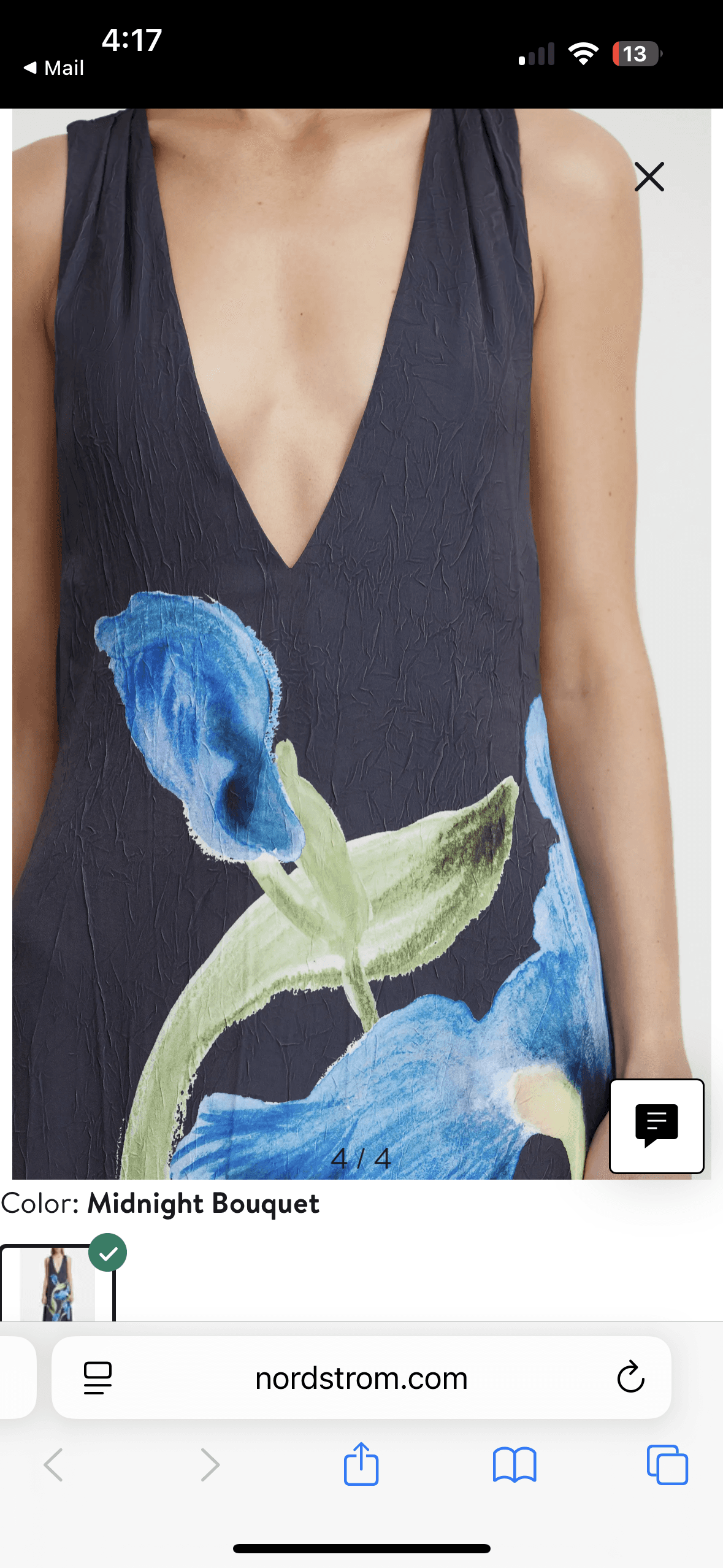 Merida Floral Print Plunge Neck Gown — photo 4 of 4