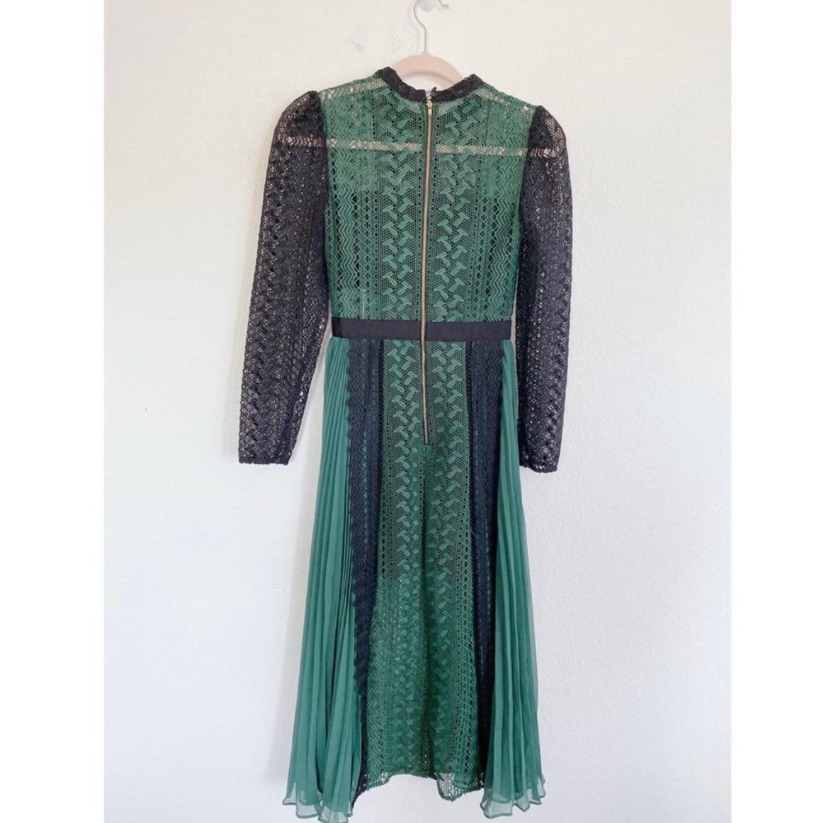 Self-Portrait | Green & Black Lace Dress — photo 5 of 5