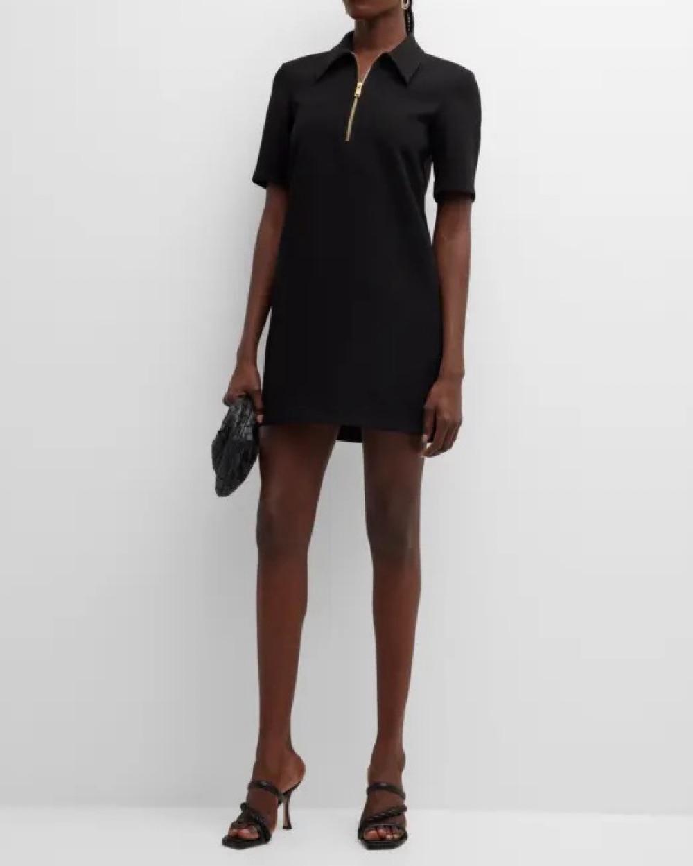 Tory Burch Black Crepe Polo Dress — photo 4 of 5