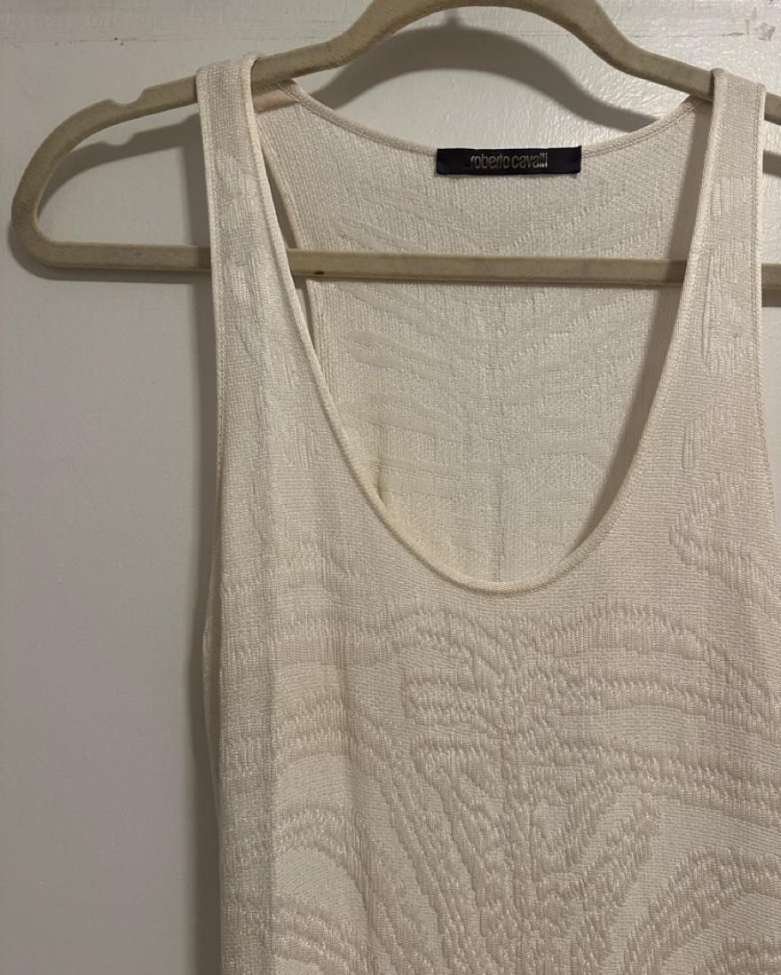 Roberto Cavalli White Fringe Dress — photo 2 of 4