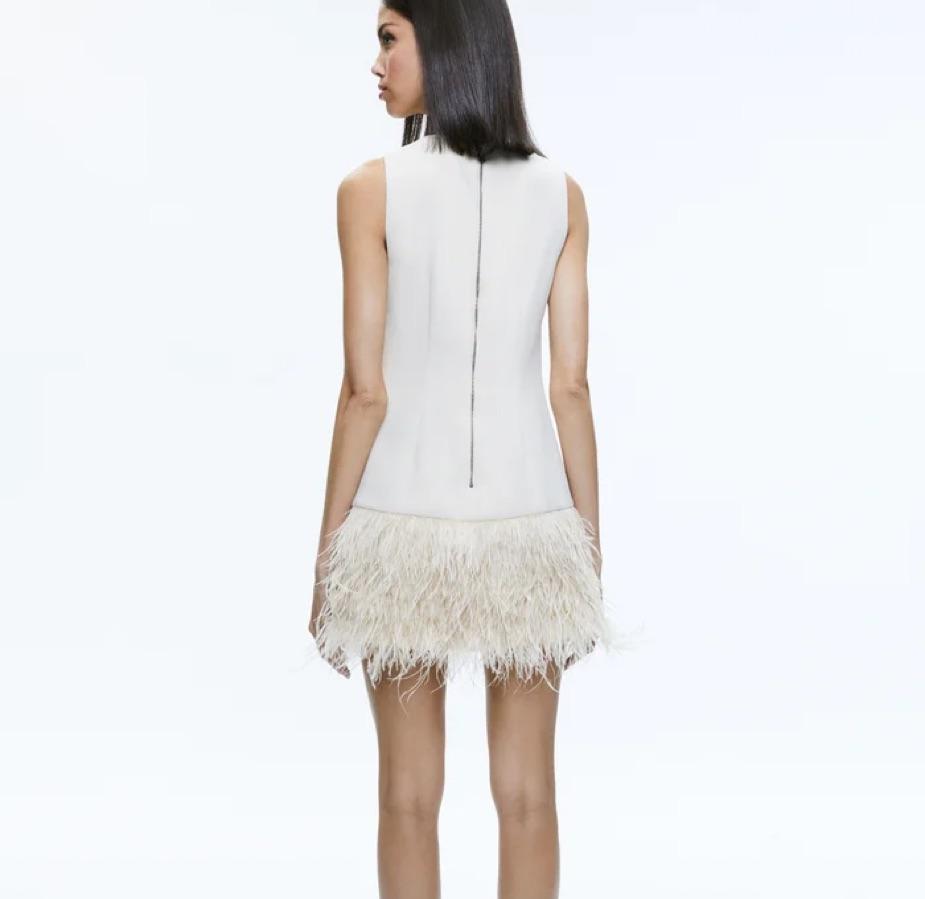 Alice and Olivia feather trim dress — photo 4 of 4