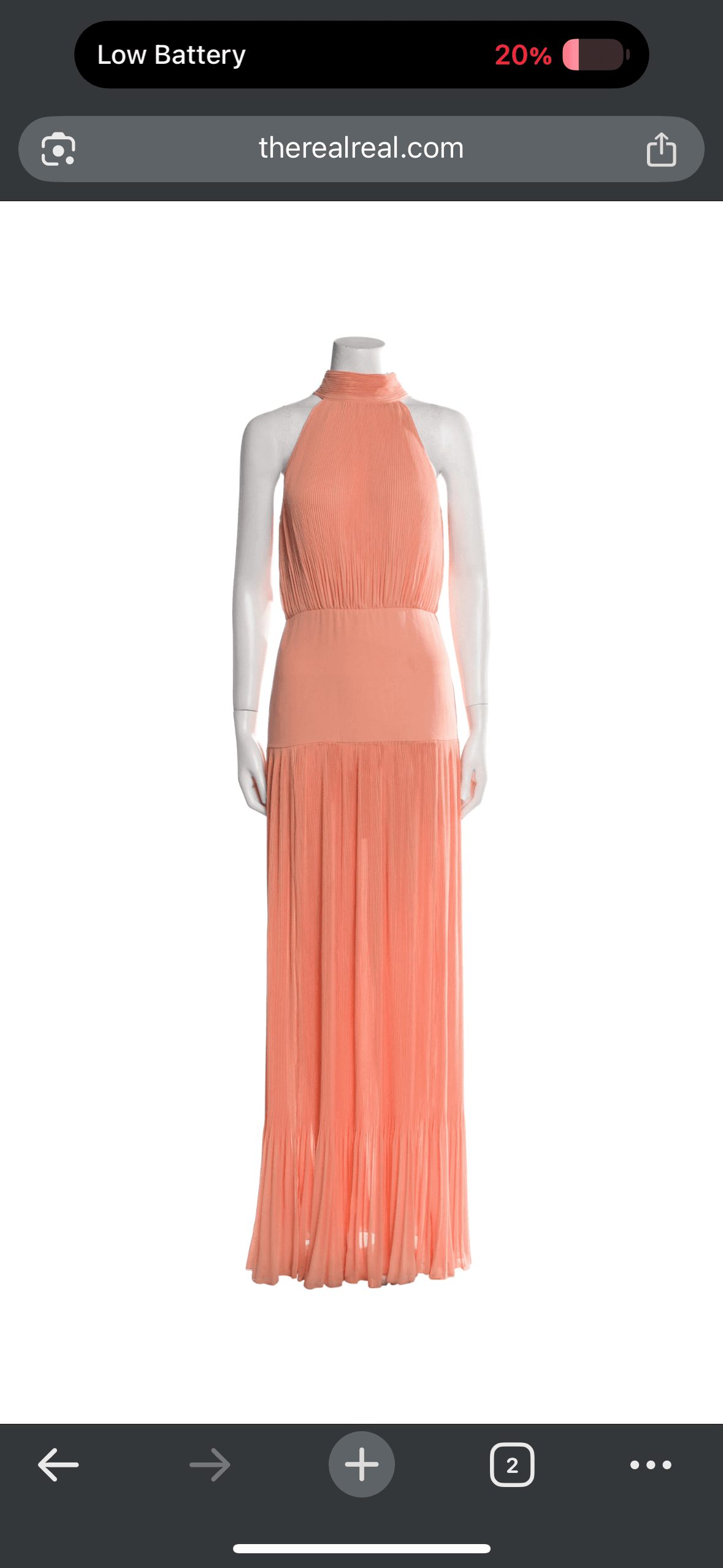 Peach Halter Maxi Dress — photo 2 of 3