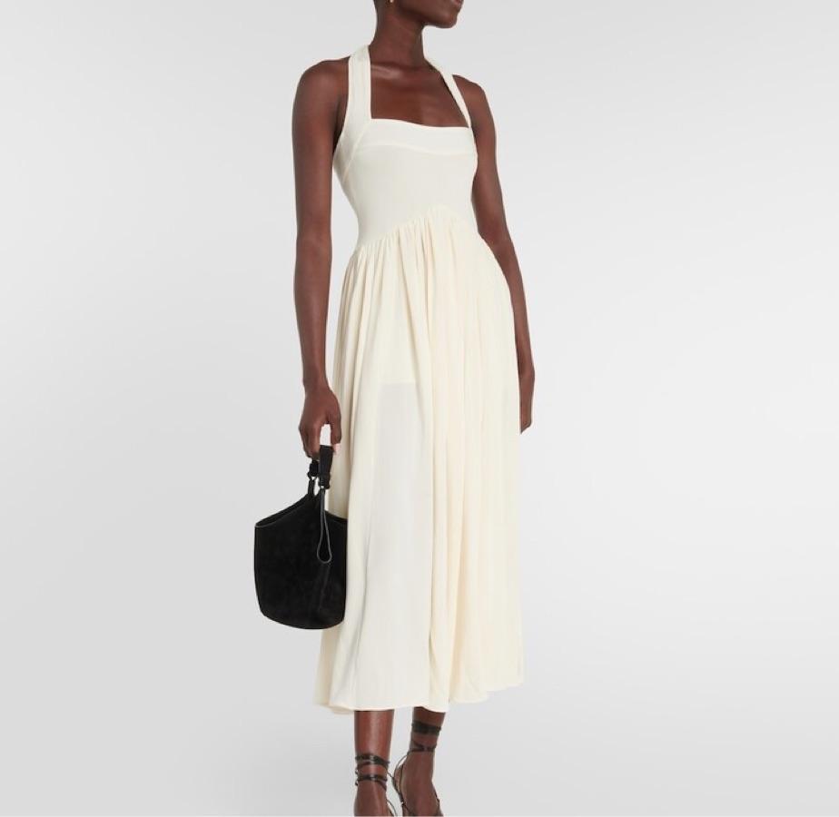Khaite White Halter Dress