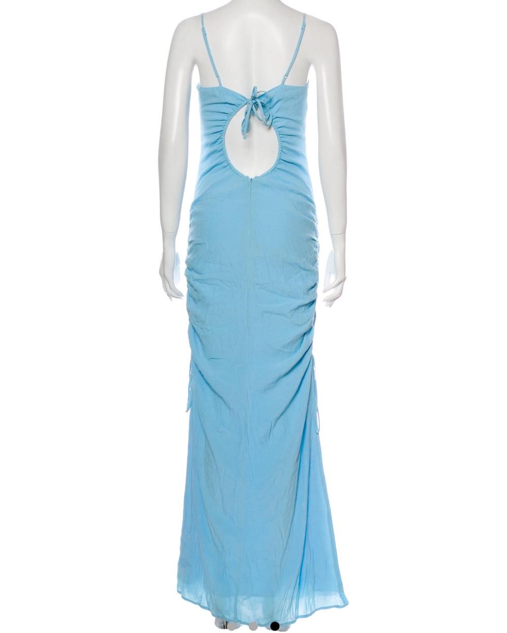 Blue Ruched Maxi Dress — photo 2 of 2