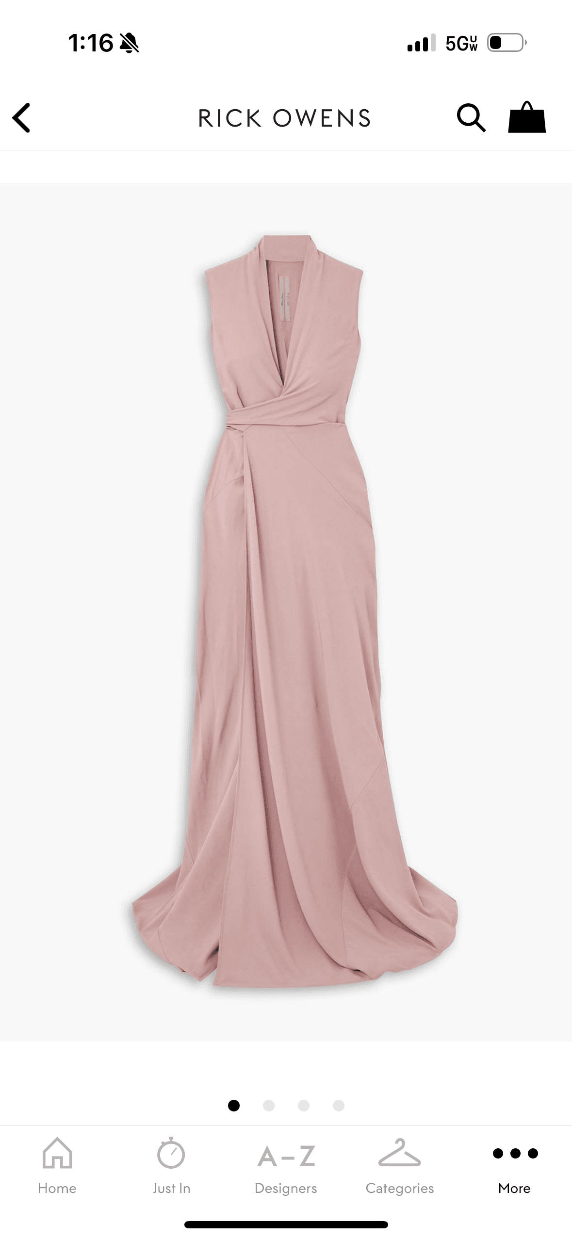 Rick Owens Crepe Wrap Gown — photo 3 of 3