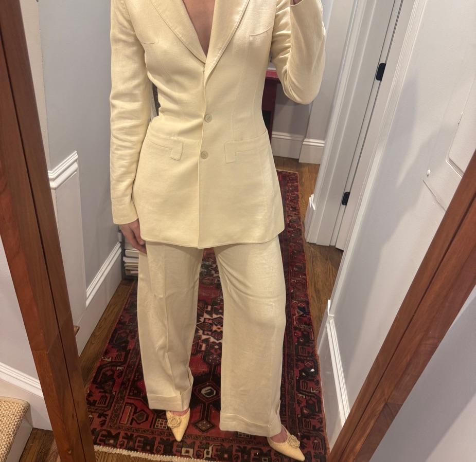 Vtg Mugler Ivory Pantsuit — photo 2 of 5