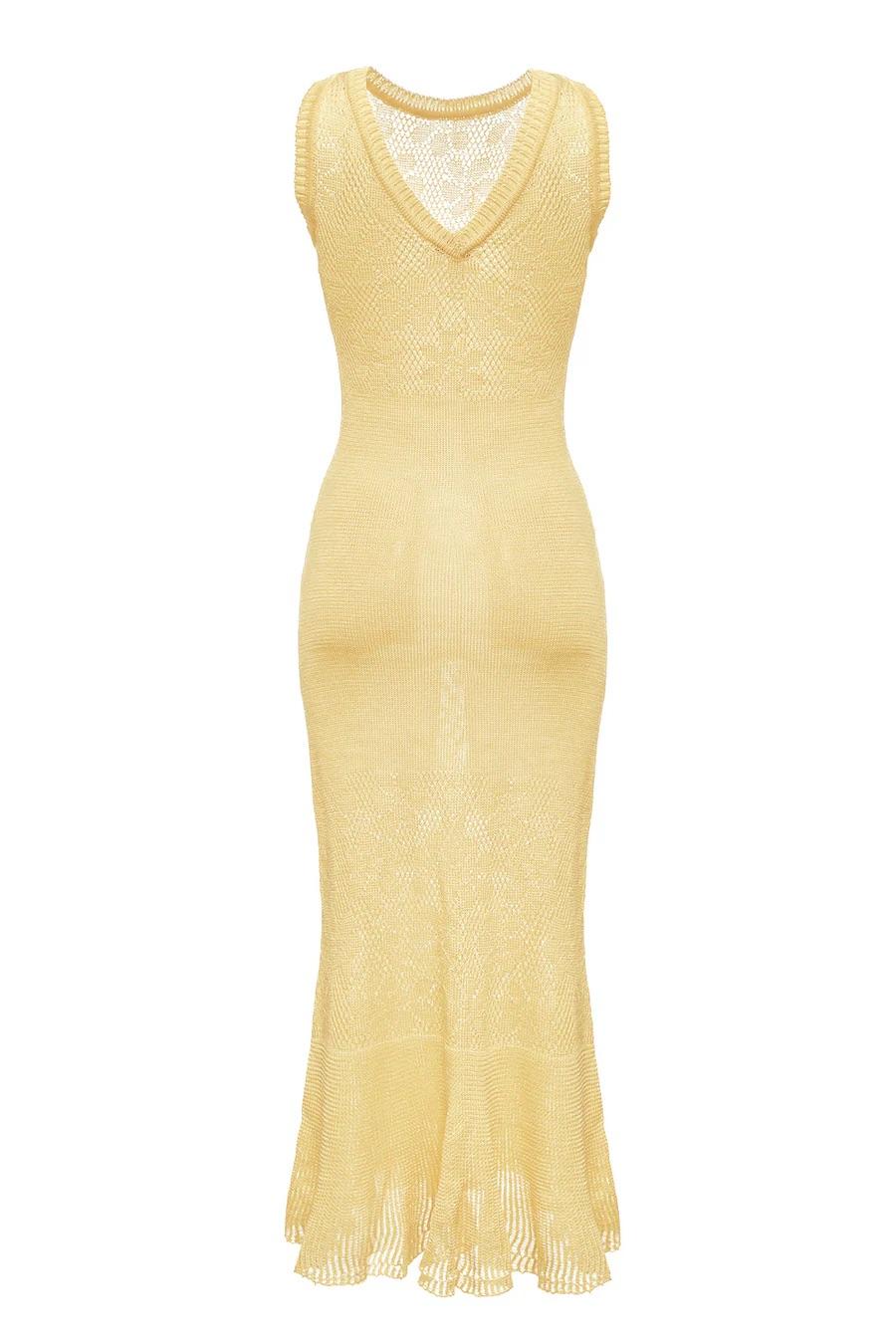 Andreeva Butter Yellow Knit Dress — photo 3 of 5