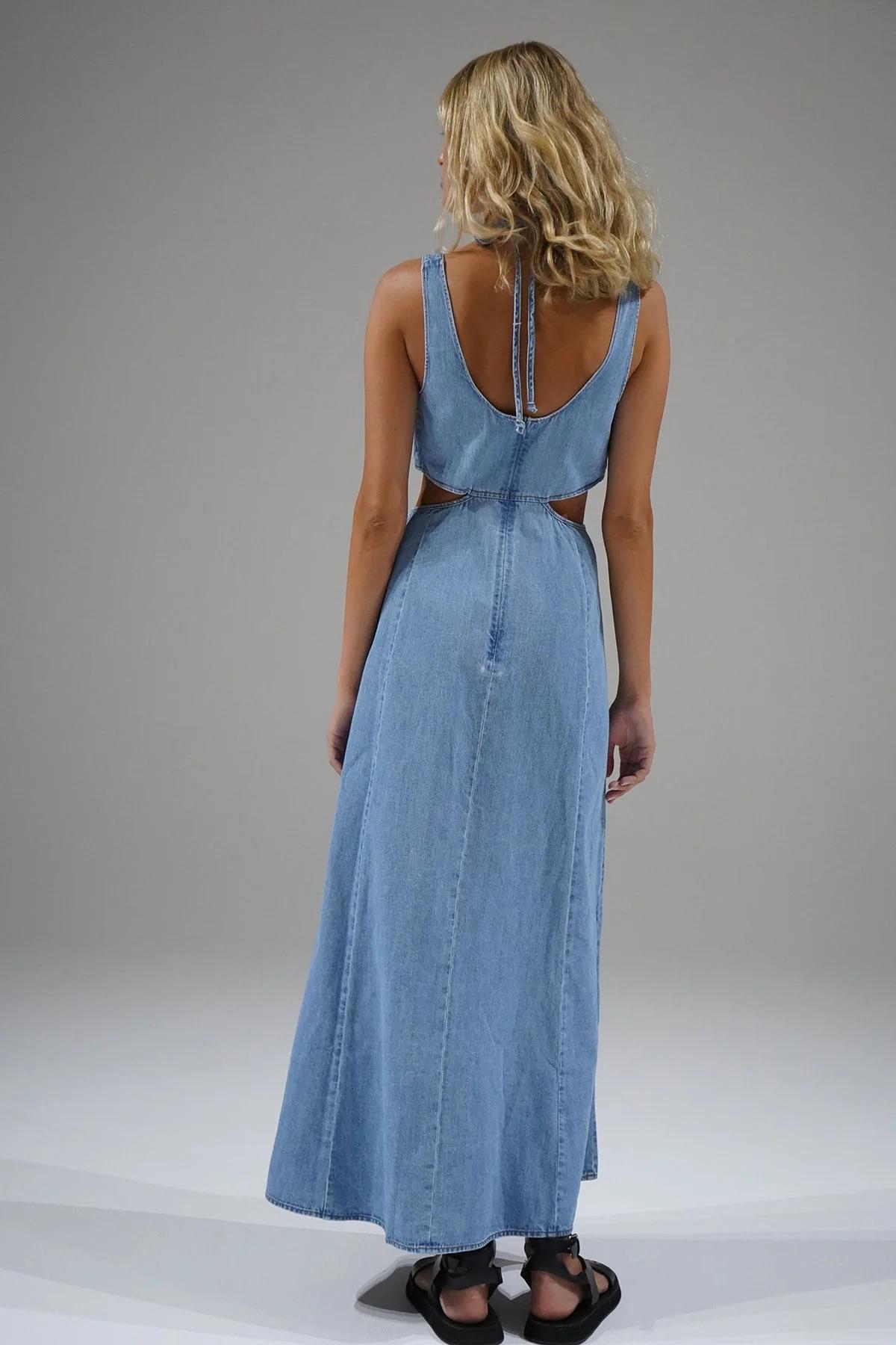 Chambray Maxi Dress — photo 2 of 3
