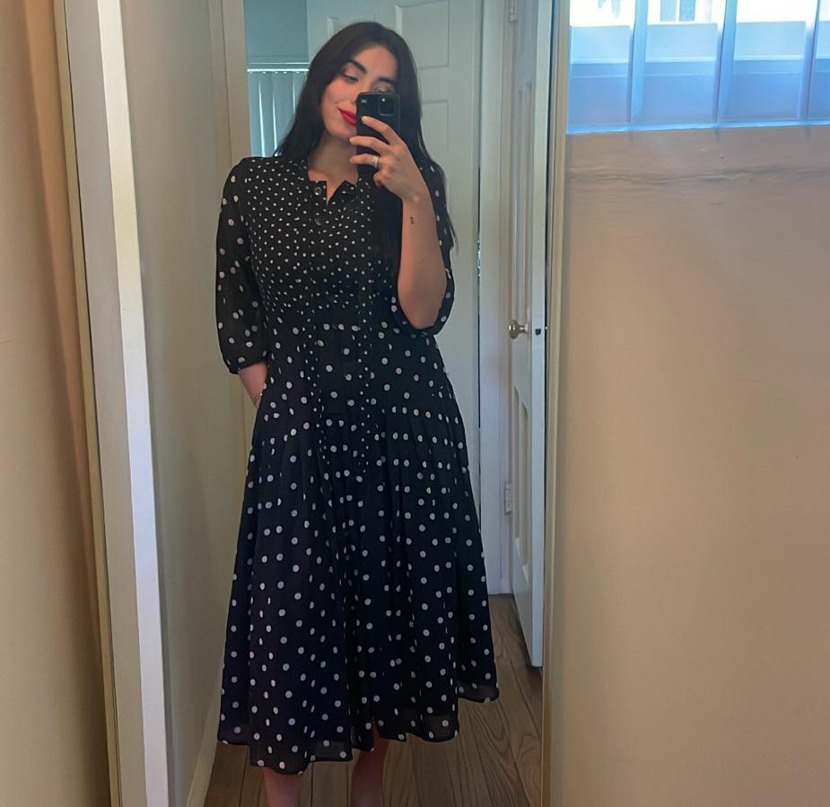 Polka Dot Midi Dress