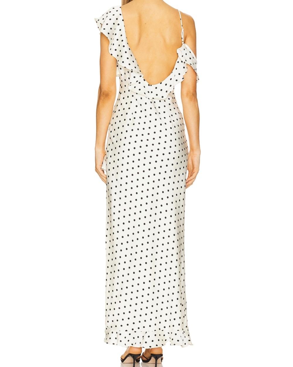 Off the shoulder maxi polka dot dress  — photo 4 of 4