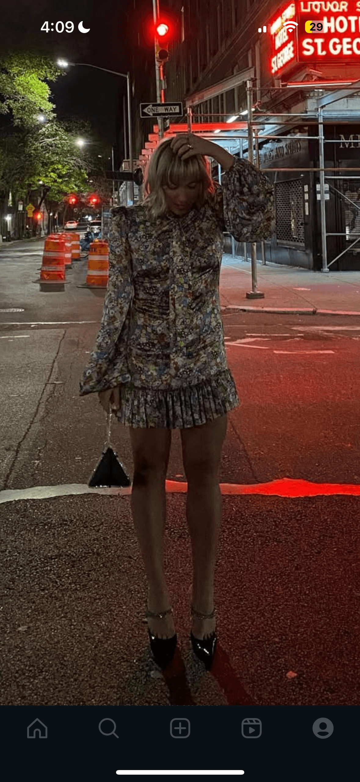 Ruffled Floral Print Silk Mini  — photo 3 of 3