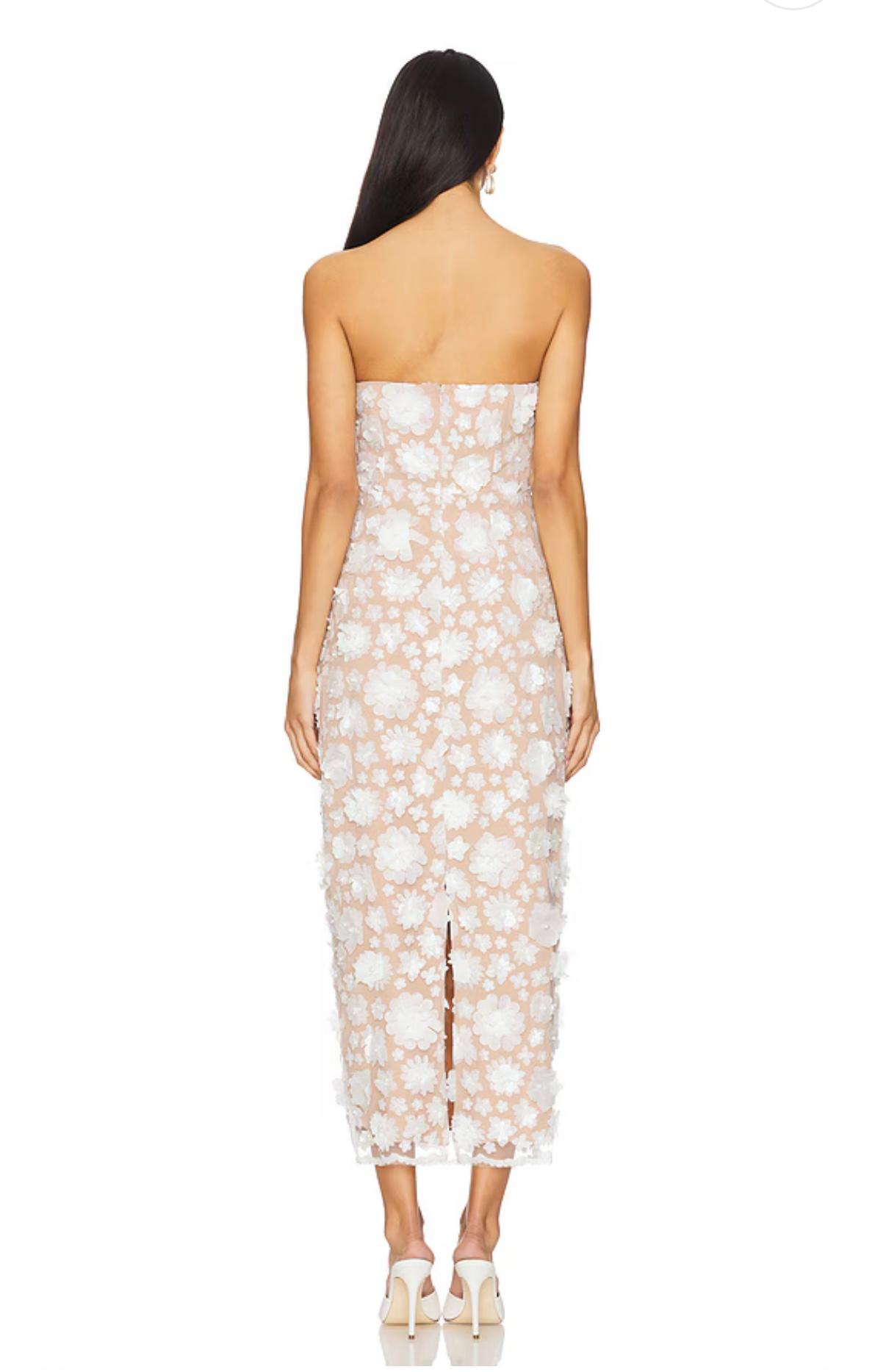 Floral Strapless Midi Dress — photo 3 of 3